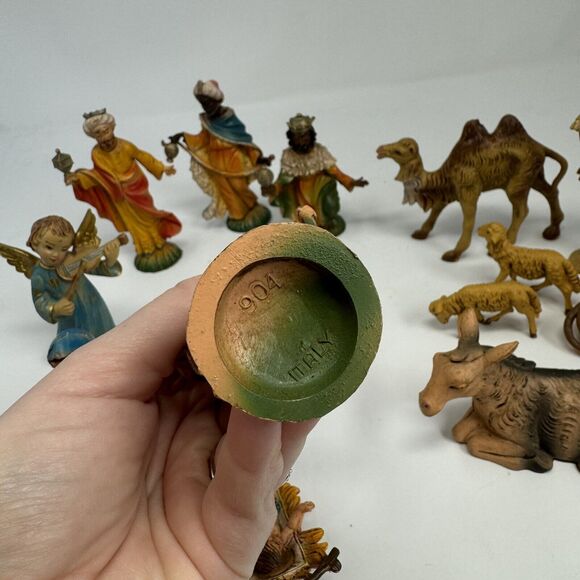 Vintage Presepio Italian Nativity 12 Pc Set Figurine Figure Krippenfiguren Italy - Picture 7 of 7